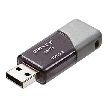 PNY 64GB Turbo Attache 3 USB 3.0 Flash Drive - Fast & Reliable Storage