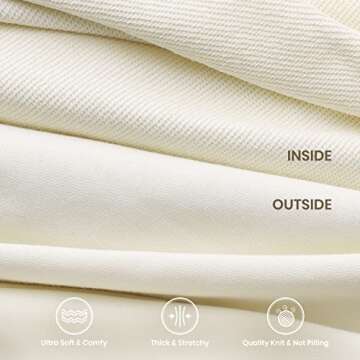 CRZ YOGA Cinch Bottom Sweatpants Women High Waisted, Thick Cotton Sweat Pants with Pockets Casual Lounge Athletic Joggers White Apricot X-Small