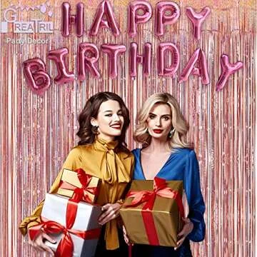 Rose Gold Tinsel Curtain - Glamorous Party Backdrop