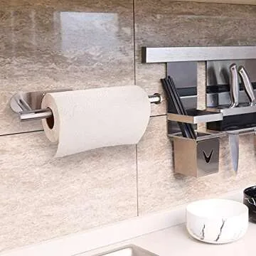 Gewtur Stainless Steel Paper Towel Holder - Easy Install & Modern