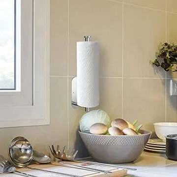 Gewtur Stainless Steel Paper Towel Holder - Easy Install & Modern
