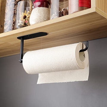 YIGII Under Cabinet Paper Towel Holder - Self-Adhesive & Stylish