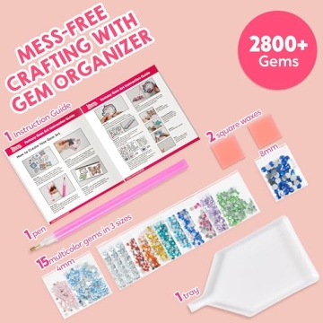 Klever Kits Gem Painting Kit for Kids Ages 6-12
