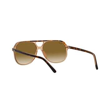 Ray-Ban RB2198 Bill Square Sunglasses, Havana On Transparent Brown/Clear Gradient Brown, 56 mm