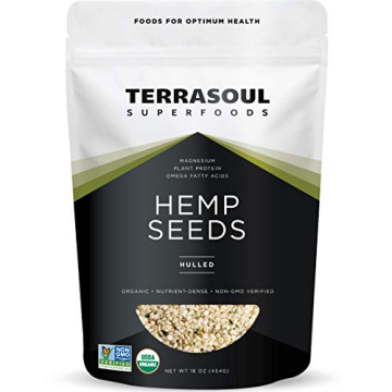 Terrasoul Superfoods Organic Hemp Seeds - Nutritious, Delicious Superfood for Smoothies & Salads