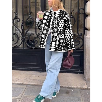 Elegant Yimoon Quilted Floral Puffer Jacket for Women