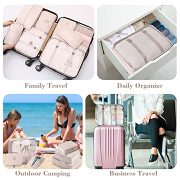 AVITORO 8 Pcs Travel Packing Cubes for Organized Travel