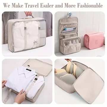 AVITORO 8 Pcs Travel Packing Cubes for Organized Travel