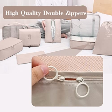 AVITORO 8 Pcs Travel Packing Cubes for Organized Travel