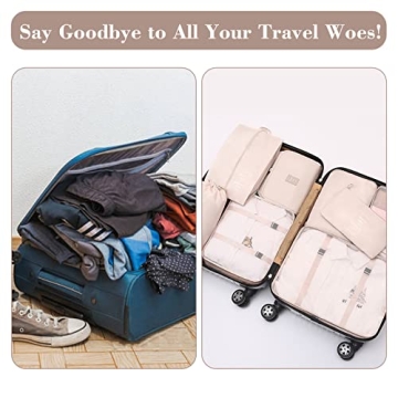 AVITORO 8 Pcs Travel Packing Cubes for Organized Travel