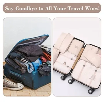 AVITORO 8 Pcs Travel Packing Cubes for Organized Travel