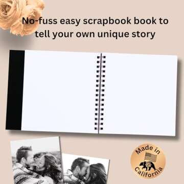 Story Of Us Journal Couples Scrapbook 8.5x8.5 Embossed Gold Foil