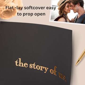 Story Of Us Journal Couples Scrapbook 8.5x8.5 Embossed Gold Foil
