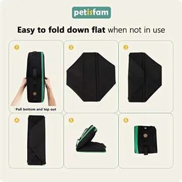 petisfam Portable Cat Travel Mobile Litter Box for Medium Cats and Kitties. Leak-Proof, Sturdy, Lightweight, Easy to Clean