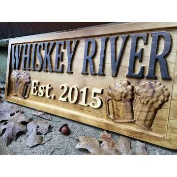 Personalized Bar Sign for Home or Gifting - Custom Wood Decor