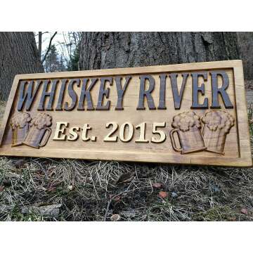 Personalized Bar Sign for Home or Gifting - Custom Wood Decor