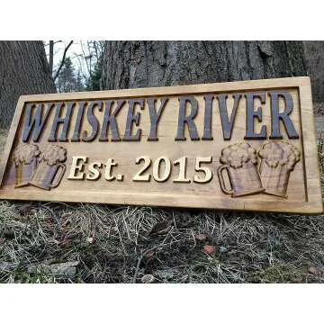 Personalized Bar Sign for Home or Gifting - Custom Wood Decor