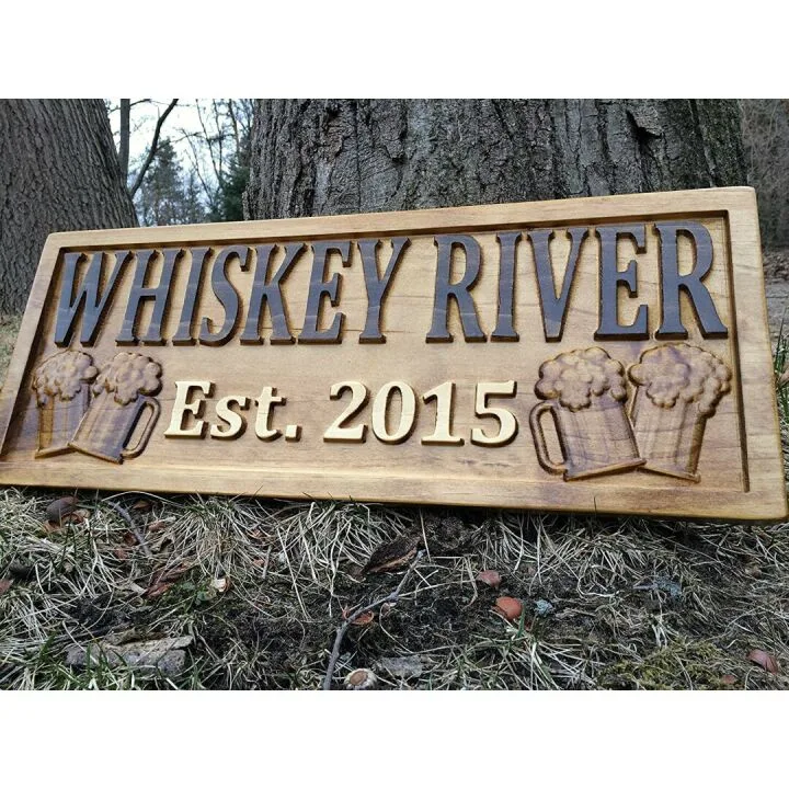 Personalized Bar Sign for Home or Gifting - Custom Wood Decor