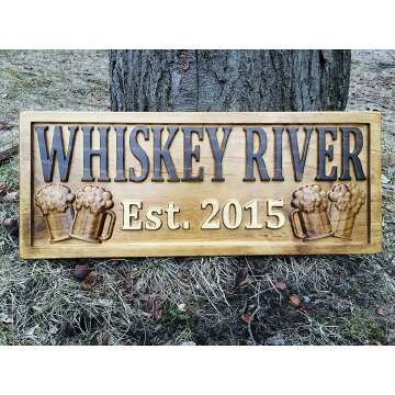 Personalized Bar Sign for Home or Gifting - Custom Wood Decor
