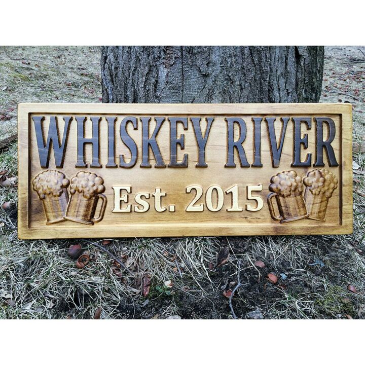 Personalized Bar Sign for Home or Gifting - Custom Wood Decor