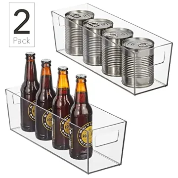 Nate Home Slim Plastic Storage Bins - Organize Your Kitchen