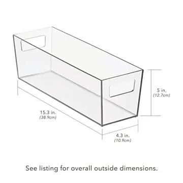 Nate Home Slim Plastic Storage Bins - Organize Your Kitchen