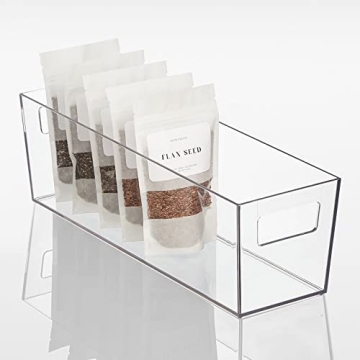 Nate Home Slim Plastic Storage Bins - Organize Your Kitchen