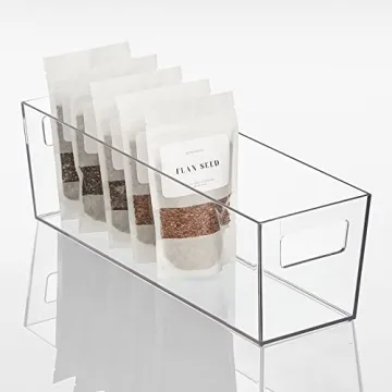 Nate Home Slim Plastic Storage Bins - Organize Your Kitchen