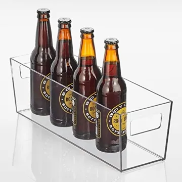 Nate Home Slim Plastic Storage Bins - Organize Your Kitchen