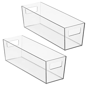 Nate Home Slim Plastic Storage Bins - Organize Your Kitchen