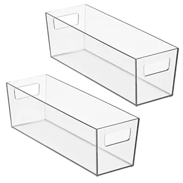 Nate Home Slim Plastic Storage Bins - Organize Your Kitchen