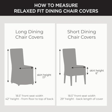 SureFit Cotton Canvas Dining Chair Covers - Stylish and Durable