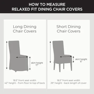 SureFit Cotton Canvas Dining Chair Covers - Stylish and Durable