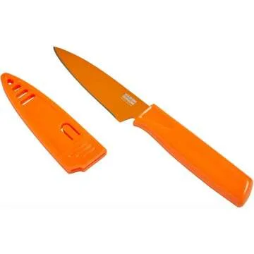 Kuhn Rikon Straight Paring Knife with Sheath 4 Inch