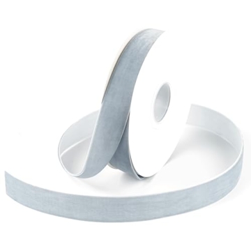 DINDOSAL Dusty Blue Velvet Ribbon 1 Inch Vintage Blue Single Face Velvet Christmas Ribbon for Tree D...