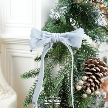 DINDOSAL Dusty Blue Velvet Ribbon for Crafting and Decorations