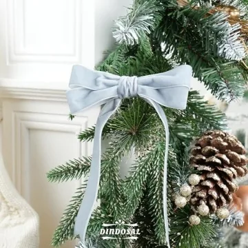 DINDOSAL Dusty Blue Velvet Ribbon for Crafting and Decorations