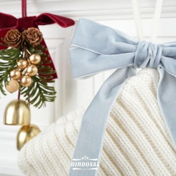 DINDOSAL Dusty Blue Velvet Ribbon for Crafting and Decorations