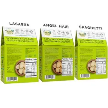 Natural Heaven Hearts of Palm Pasta Variety 6-Pack – Spaghetti, Lasagna, Angel Hair Pasta, Low Car...