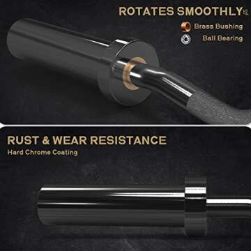 RitFit EZ Curl Bar 47 Inch for Bicep and Tricep Workouts