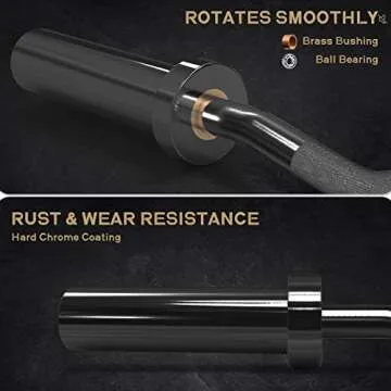 RitFit EZ Curl Bar 47 Inch for Bicep and Tricep Workouts