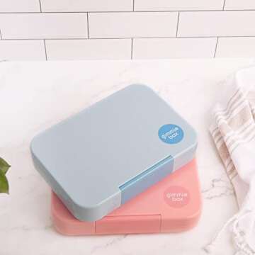 gimmiebox leakproof children lunch box bento box for kids gimmieone (blue)