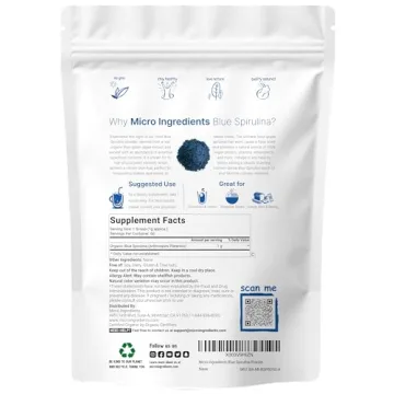 Organic Blue Spirulina Powder for Smoothies and Baking