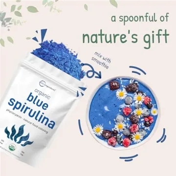 Organic Blue Spirulina Powder for Smoothies and Baking