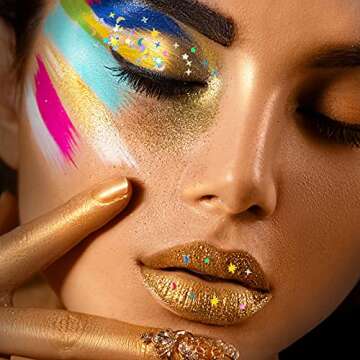 60 G/ 2.1 oz Holographic Star and Moon Table Confetti Galaxy Iridescent Metallic Glitter Foil Confetti Sequin Star Moon Scatter for Christmas Wedding Festival Party DIY(6 mm, 4 mm,Silver)