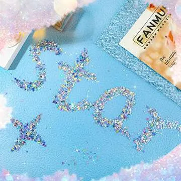 60 G/ 2.1 oz Holographic Star and Moon Table Confetti Galaxy Iridescent Metallic Glitter Foil Confetti Sequin Star Moon Scatter for Christmas Wedding Festival Party DIY(6 mm, 4 mm,Silver)