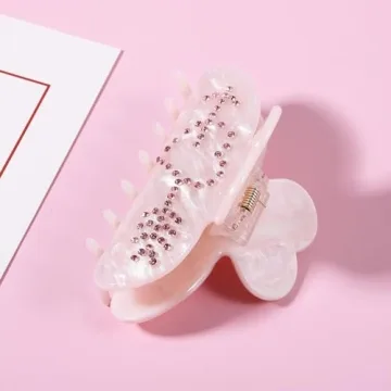 Chic Pink Heart Hair Claw Clip for Stylish Women