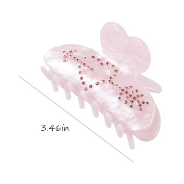 Chic Pink Heart Hair Claw Clip for Stylish Women