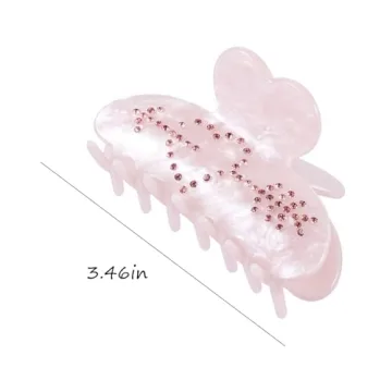 Chic Pink Heart Hair Claw Clip for Stylish Women