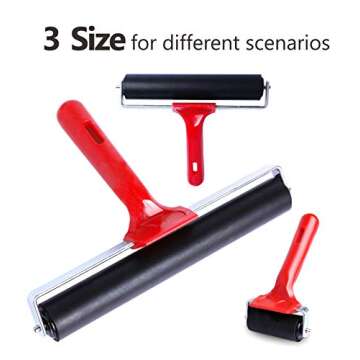 UCEC Brayer Roller, Durable Hard Rubber Roller Brayers，Brayer Rollers for Crafting, Glue Vinyl Ink...